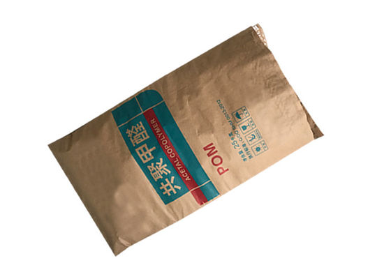 Kích thước tùy chỉnh Túi giấy Kraft tái chế 20kg 25kg Dán túi giấy nhiều vách