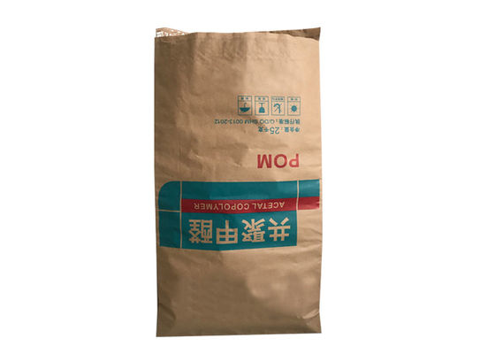 In tùy chỉnh 20KG Dán miệng bao đựng giấy mở có chốt phía dưới