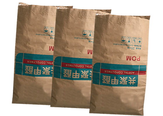 In tùy chỉnh 20KG Dán miệng bao đựng giấy mở có chốt phía dưới