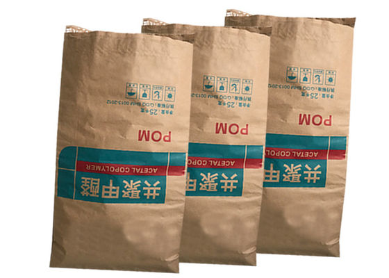 Túi giấy đa tường có độ bền cao may mở miệng Pinch đáy để đóng gói