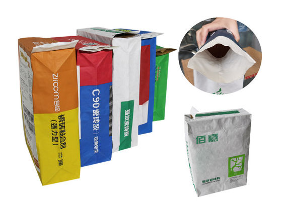 20kg 25kg dán túi van giấy Kraft chứa tinh bột Đường bao bì giấy