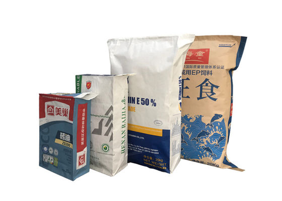 25kg 50kg Van Kraft Túi giấy Thạch cao đất sét Thạch cao Vữa Bột rỗng Khối đáy