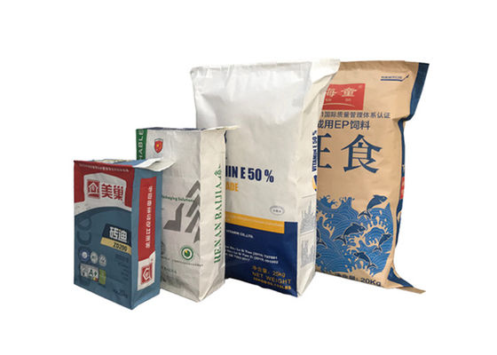 Bao đựng giấy dán tường nhiều lớp thực phẩm 20kg 25kg Túi giấy Kraft đáy vuông