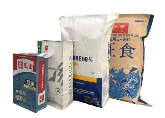 25kg 20kg Túi giấy Kraft nhiều lớp Bao bì thực phẩm Cấp khoai tây Bột đường