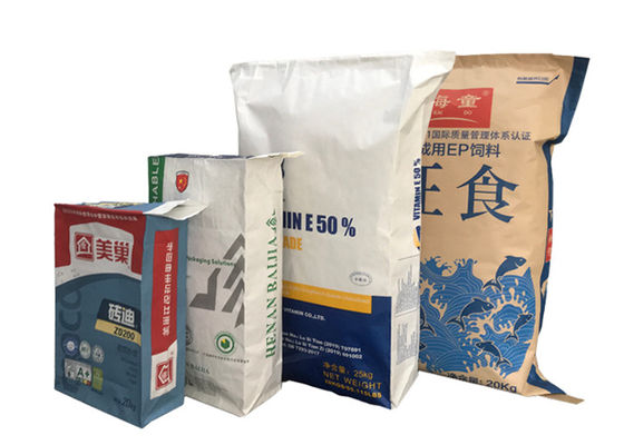 10kg 20kg 25kg 50kg Van sử dụng công nghiệp Túi giấy thủ công cho thực phẩm thức ăn chăn nuôi