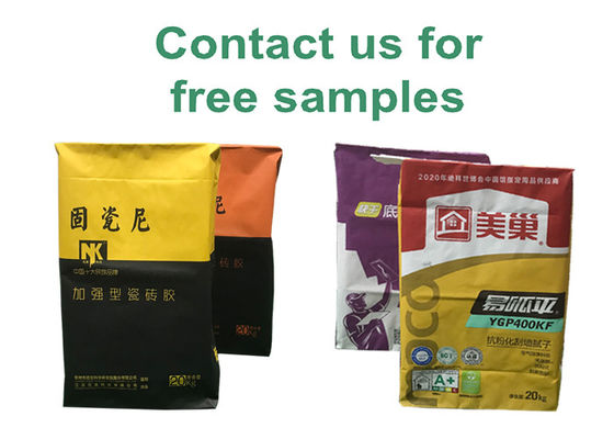 25kg 50kg Van Kraft Túi giấy Thạch cao đất sét Thạch cao Vữa Bột rỗng Khối đáy
