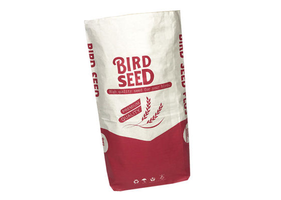 Thân thiện với môi trường Chống ẩm ướt 2 lớp Nhiều màu Túi giấy Kraft 10kg được in cho than đá