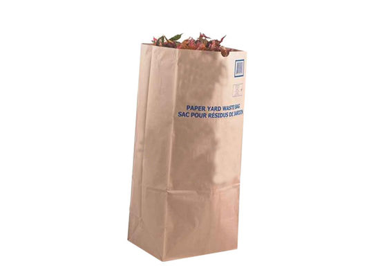 Bãi cỏ giấy hạng nặng và từ chối Túi giấy cắt cỏ Kraft đa vách 25 Kg