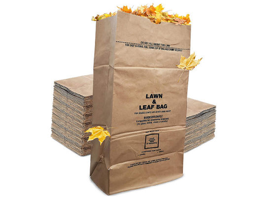 Bãi cỏ giấy hạng nặng và từ chối Túi giấy cắt cỏ Kraft đa vách 25 Kg