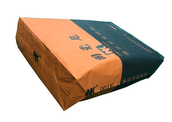 Logo tùy chỉnh 25kg Bao giấy dán tường Nhiều van Kraft Bao bì xi măng 50kg