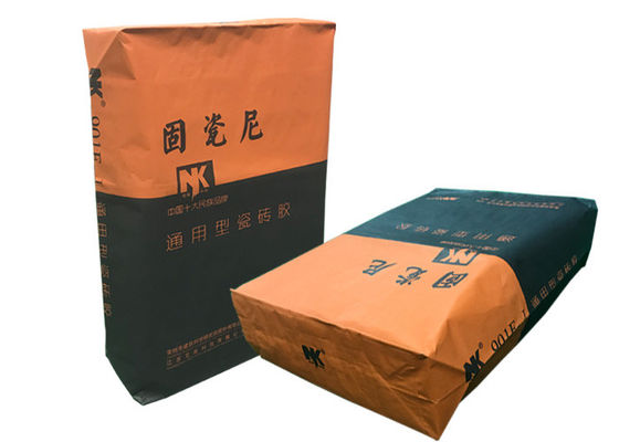 Logo tùy chỉnh 25kg Bao giấy dán tường Nhiều van Kraft Bao bì xi măng 50kg