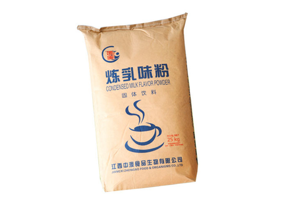 Túi giấy bột mì 25kg Bao đựng có thể mở rộng Giấy thủ công Túi đáy cứng Túi giấy 20kg