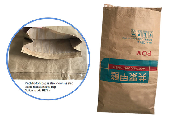 Bao bì công nghiệp Túi giấy Pinch đáy cho bột sữa tinh bột khoai tây