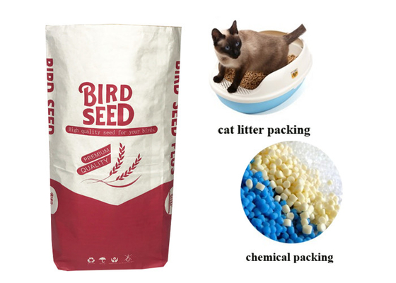 Túi giấy Kraft 3 lớp đáy phẳng cho bao bì vật liệu hóa chất than