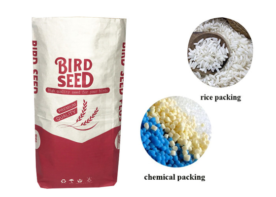 15kg 20kg 25kg Túi giấy Kraft đa vách ngăn Bảo vệ độ ẩm Cấp thực phẩm