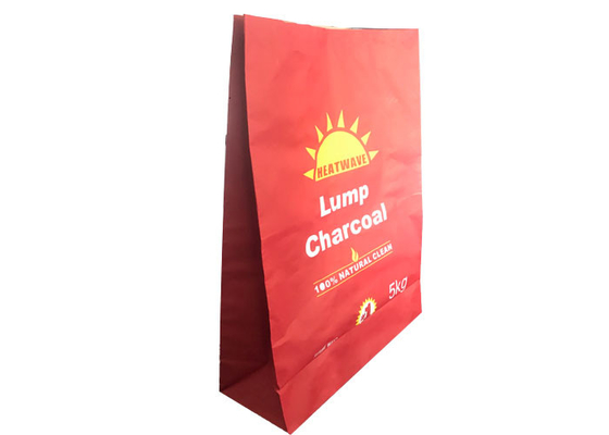 Đáy vuông có đường may hở miệng Túi giấy đa vách Sức chứa Thịt nướng 5kg Túi than