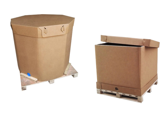 Gói chất lỏng giấy 220l 1000l Hộp chứa bồn chứa IBC có van
