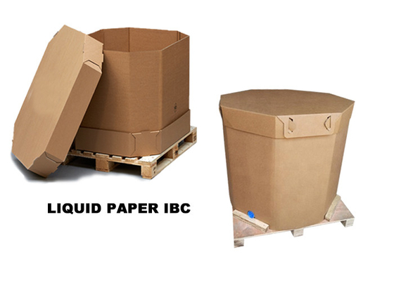 Hộp chứa dầu dừa khối 1000l IBC Giấy gói chất lỏng IBC Tote với túi đường