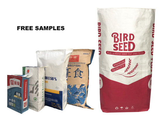 5kg 10kg 15kg 20kg 20LB 2 lớp hoặc 3 bao giấy nhiều lớp để đóng gói bột mì