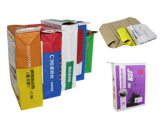 Van dán tùy chỉnh Túi giấy đa tường 20kg 25kg cho bột hóa chất