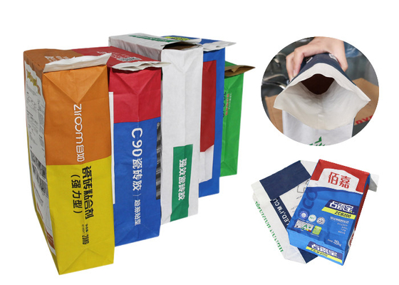 Phân bón hóa học Van dán Túi giấy đa tường 20kg 25kg Không thấm nước