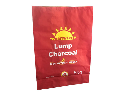 May mở miệng Túi giấy Kraft đa vách ngăn Túi giấy 5kg Than củi Bao giấy
