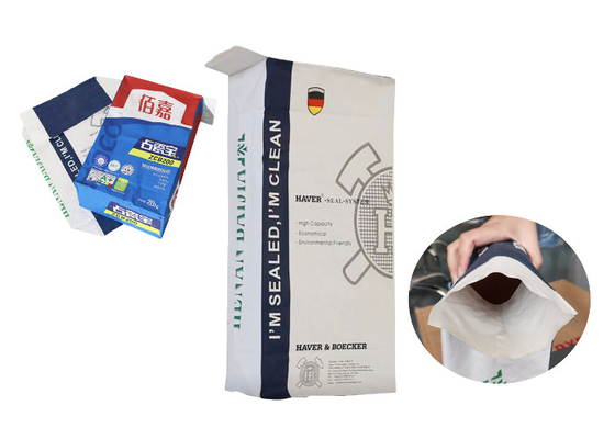25kg Giấy Kraft dán Van đa tường Bao đựng giấy cho bột hóa chất